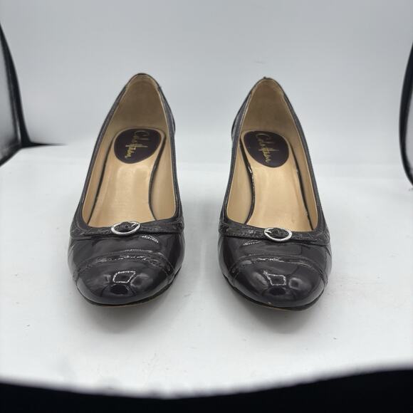 Cole Haan Heels Womens Size 8 B Brown‎ Pumps Block Buckle - Picture 4 of 10